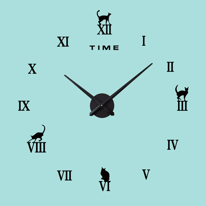 DIY креативные настенные часы акриловые цифровые большие для дома современный