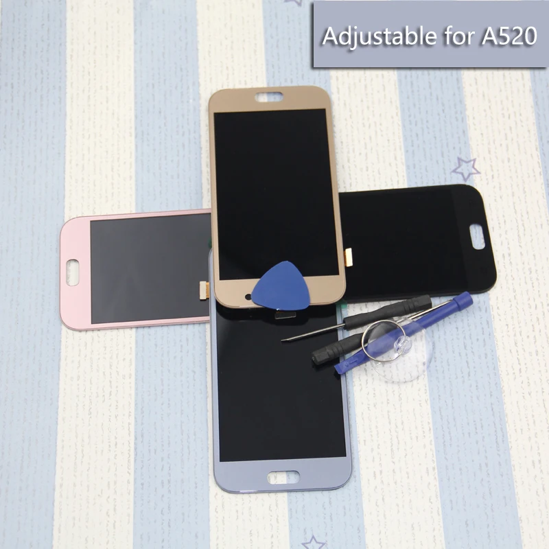ЖК дисплей для Samsung Galaxy A5 2017 LCD A520 SM A520F дигитайзер сенсорный экран Регулируемая