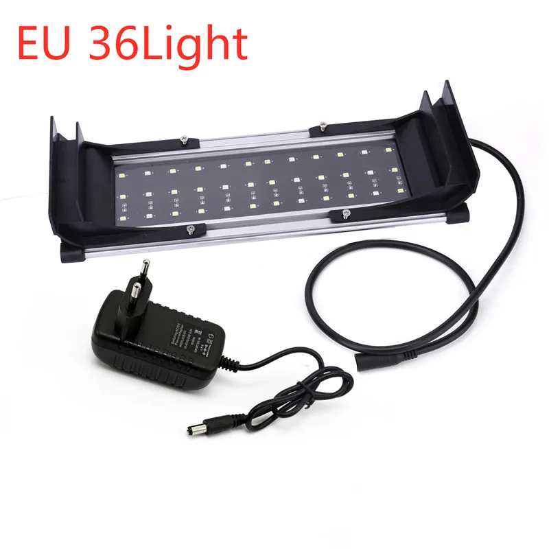 EU Plug 25-35cm Tank Светильник для аквариума US AU EU UK Pulg выдвижной светильник для аквариума переключатель управления белый+ синий светодиодный светильник для аквариума светильник светодиодный - Цвет: EU Plug 25-35cm Tank