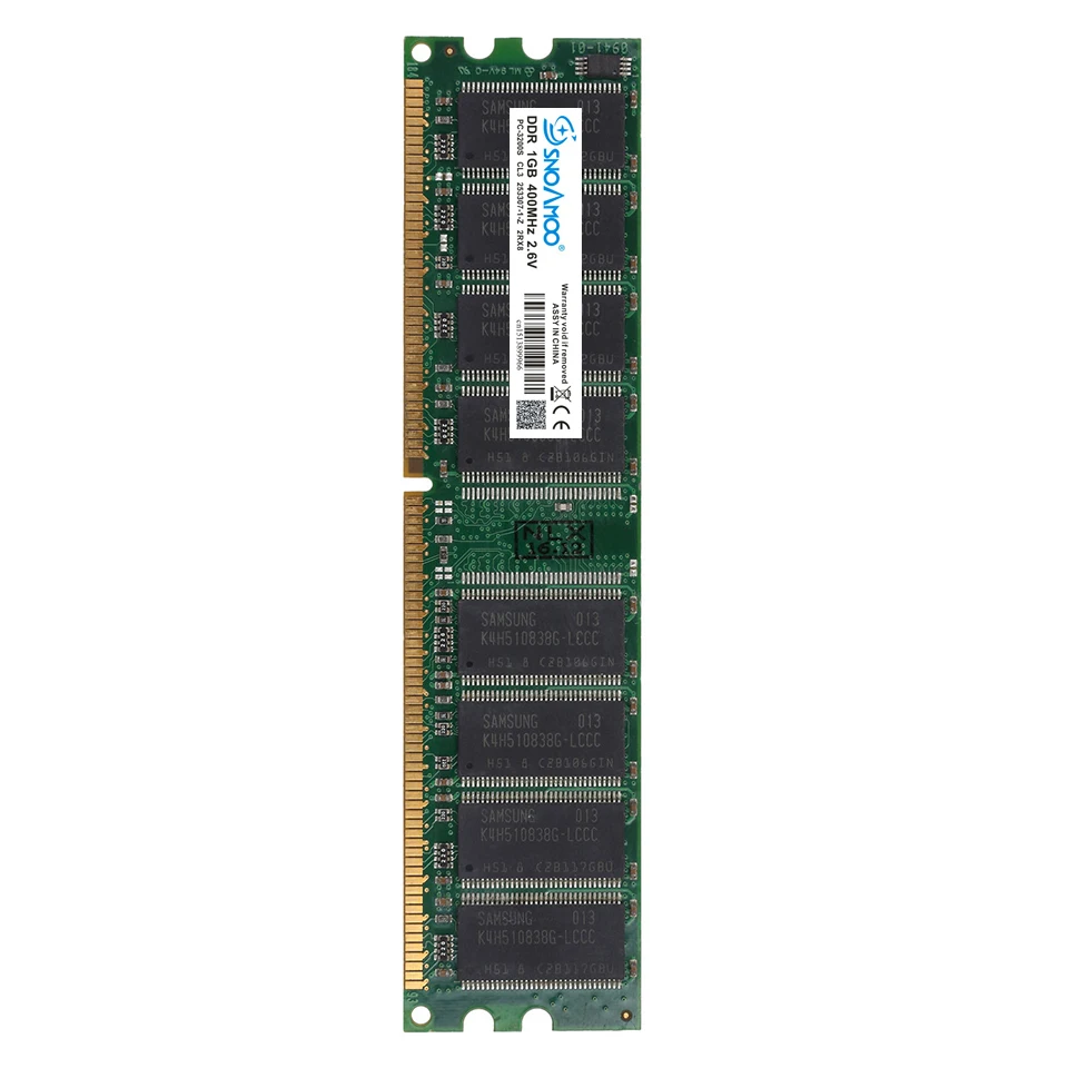 Настольный компьютер SNOAMOO б/у RAMs DDR 333 МГц 1 ГБ PC-2700U DDR1 400 DIMM Non-ECC 184Pin память для