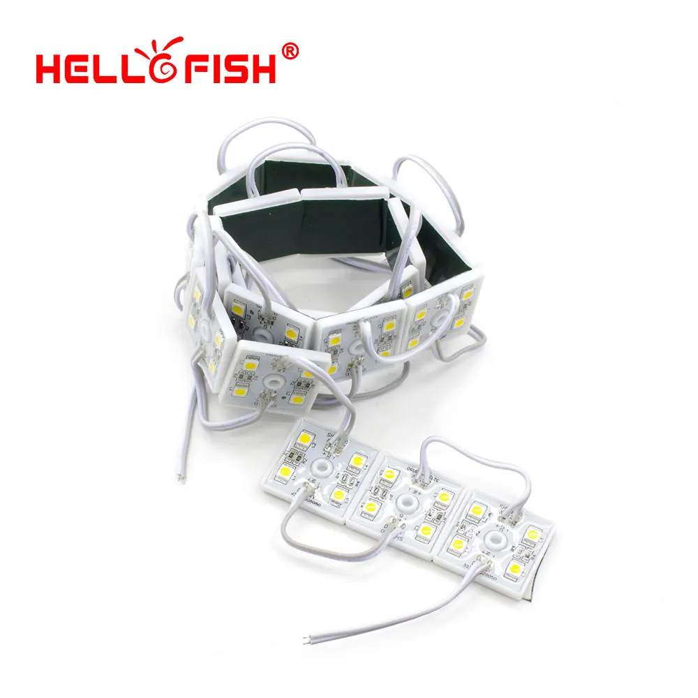Hello Fish 100 шт. 12 В постоянного тока 5050 4 светодиодный ных модуля белый/теплый белый