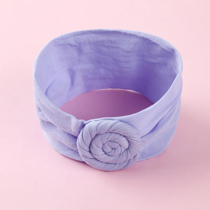 Style E- Lavender Топ узел нейлон голову обёрточная бумага, Круглый узел нейлоновые оголовья, для маленьких девочек Душ подарок - Цвет: Style E- Lavender