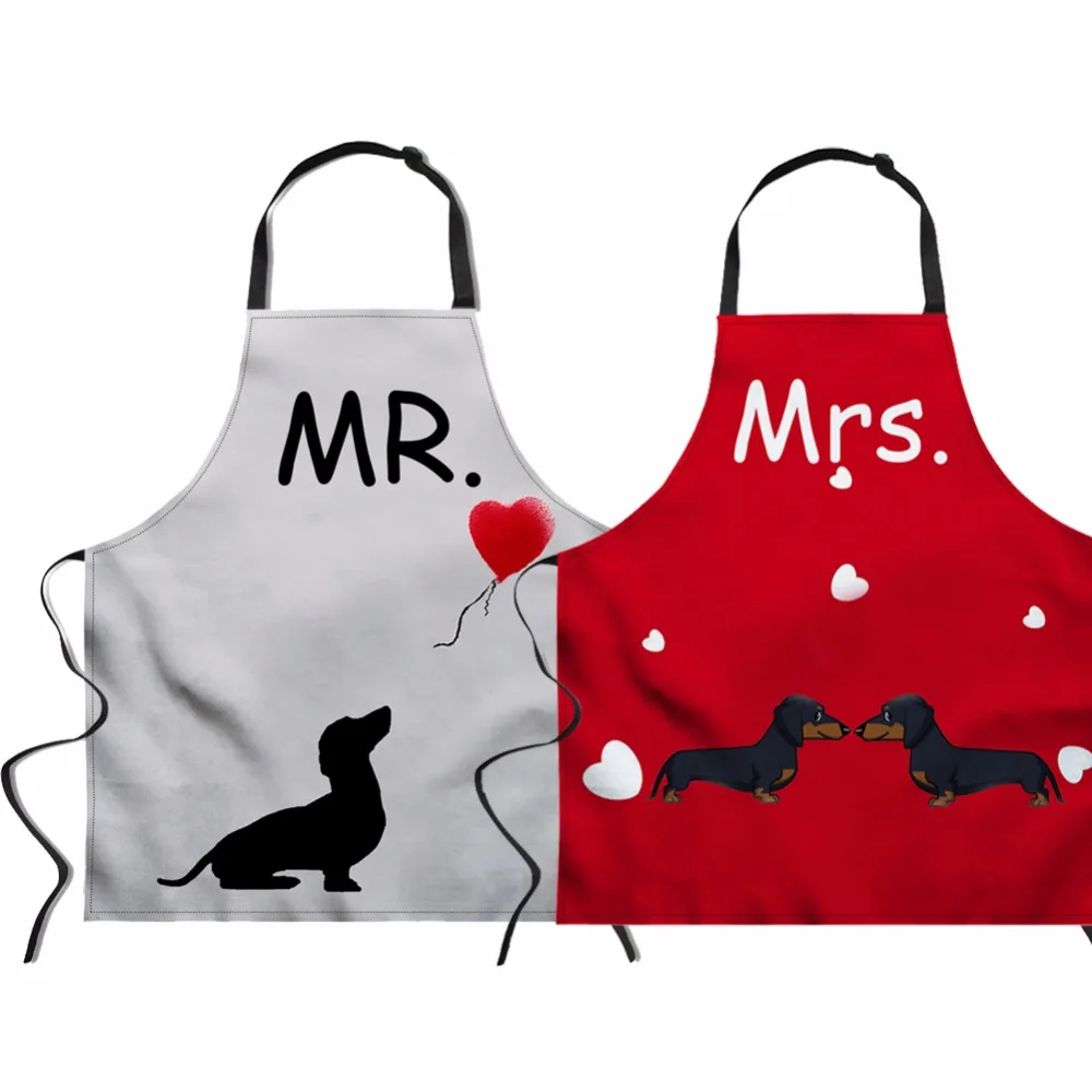 Фартук для пары FORUDESIGNS Mr. and Mrs. кухни забавные фартуки нагрудник приготовления