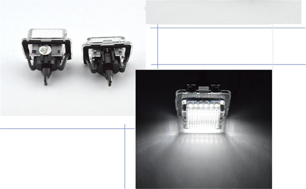 Car flashing 2PCS Error Free 12V 18 SMD LED White License Number Plate Light Lamp For Mercedes/Benz W204 W221 W212 W216 | Автомобили и