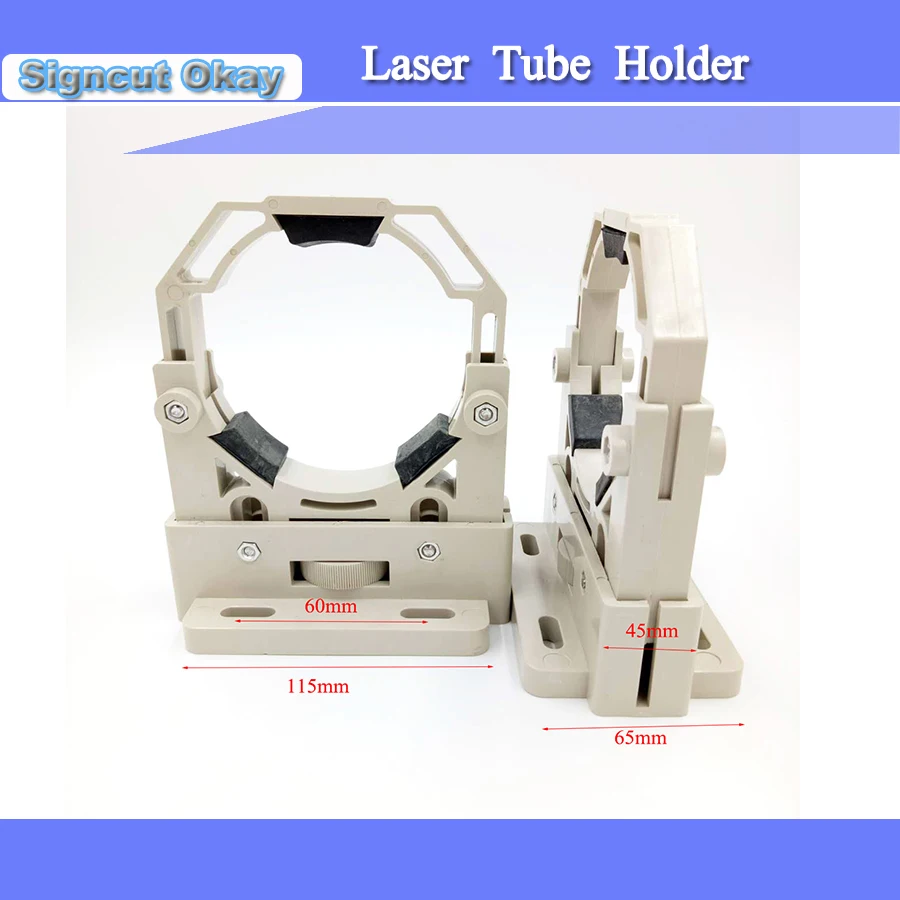 

Free Shipping Plastic CO2 Laser Tube Holder 2Pcs/Lot with Dia Ajusted 50-80mm Used for Co2 Laser Engraving machine