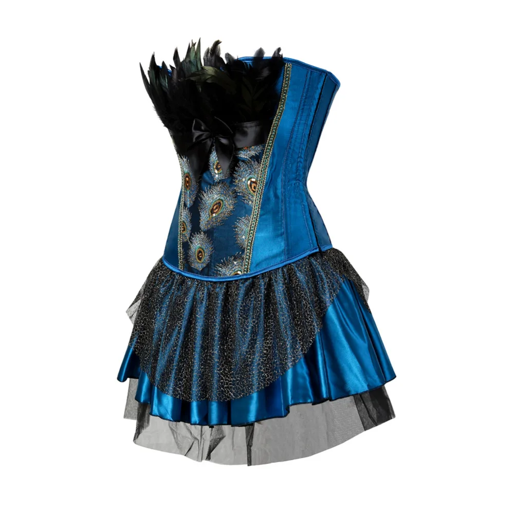 Женская юбка пачка с вышивкой и перьями|corset plus|plus corsetfeather bustier |