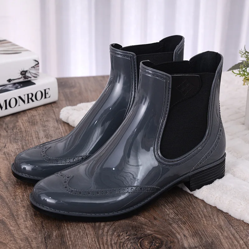 Сапоги Aleafalling женские резиновые дизайнерские полусапожки Супер Классическая