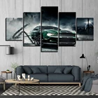 5 панелей, HD принт, Mustang, спортивный автомобиль, картины, холст, настенное искусство, 5 шт., спортивный автомобиль, постеры, рама вверх-333
