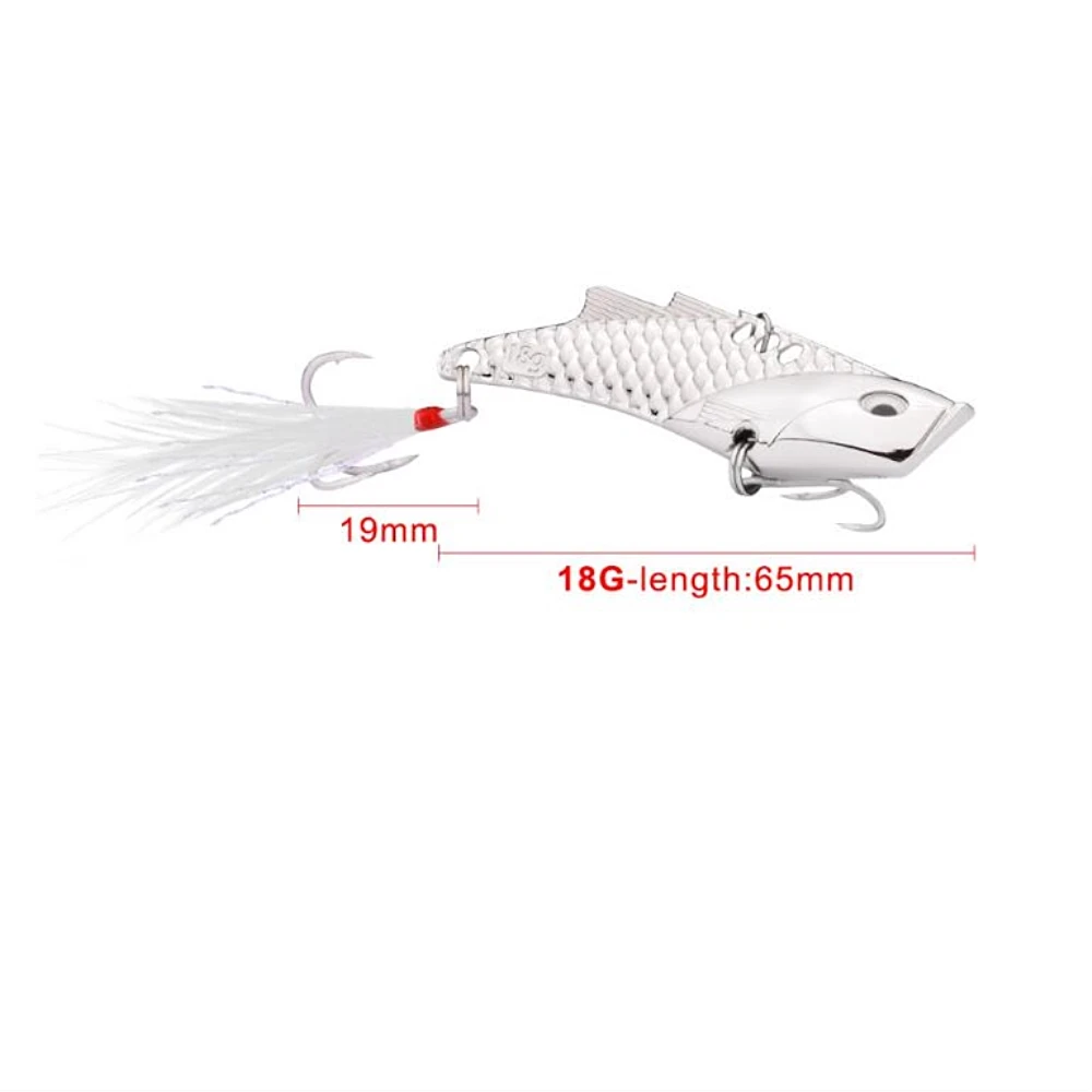 18g silver 1 шт./лот VIB жесткая приманка для рыбалки 10 г/18 г/26 г/35 г PESCA, Воблер для рыбалки isca искусственная все для рыбалки - Цвет: 18g silver