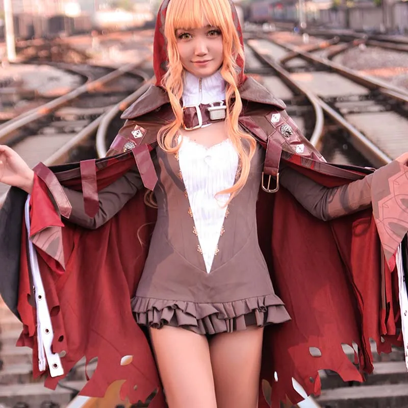 Костюм для косплея Love SINoALICE костюм мертвая Элис красное платье с капюшоном