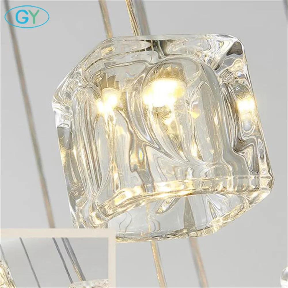 2019 New led Crystal Chandelier For Stair Modern Living Room LED 15 Light Long Hotel Hall Lustres Cristal stairs Lamp | Лампы и