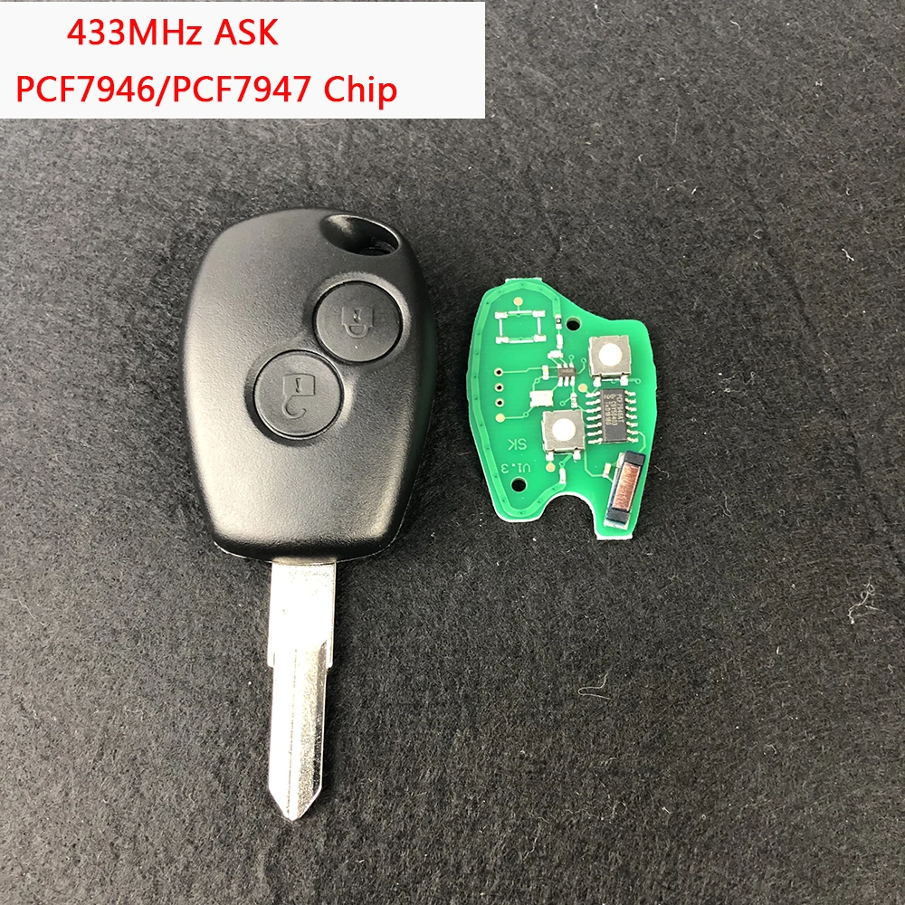 Автомобильный Дистанционный ключ OkeyTech для Renault Clio DACIA Logan Sandero 2 кнопки