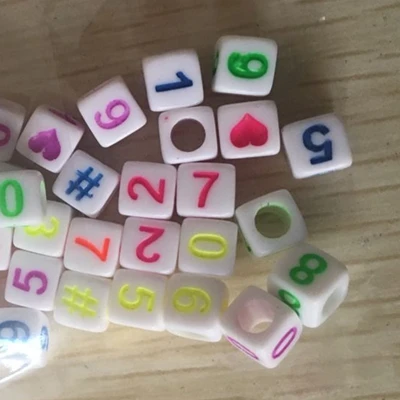 number square mixed Много видов 6 мм 100 шт бусины в форме букв алфавита акриловые бусины для изготовления ювелирных изделий для женщин и детей DIY браслет ожерелье Фурнитура - Цвет: number square mixed