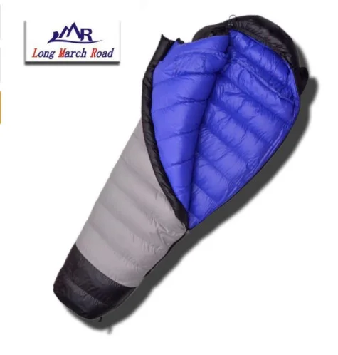 Blue 600g Fill LMR Сверхлегкий 400 г/600 г/800 г белый гусиный пух наполнение водонепроницаемый удобный спальный мешок для кемпинга Slaapzak ленивый мешок - Цвет: Blue 600g Fill