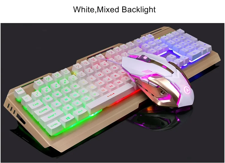 Wrangler V1 подвесной Keycap USB проводной Эргономичный Набор игровой клавиатуры и мыши с подсветкой, механический на ощупь, панель из алюминиевого сплава