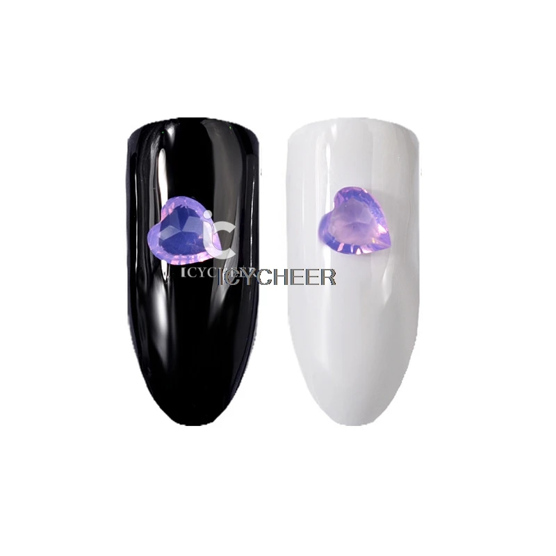 ICYCHEER ногтей декоративные стразы капля смолы/Сердце тень 3D Кристалл Прозрачный