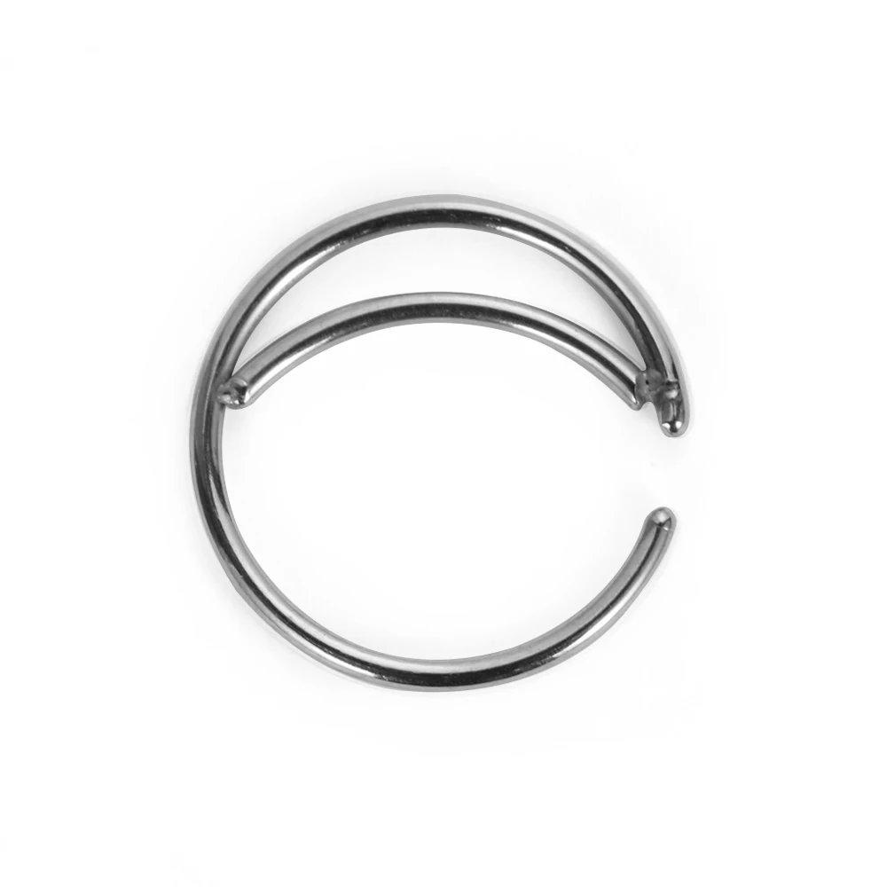Silver 1 шт. Moon кольцо в нос индийское кольцо в нос Snug Septum ювелирные изделия пирсинг маленькая серьга для носа аксессуары для унисекс - Окраска металла: Silver