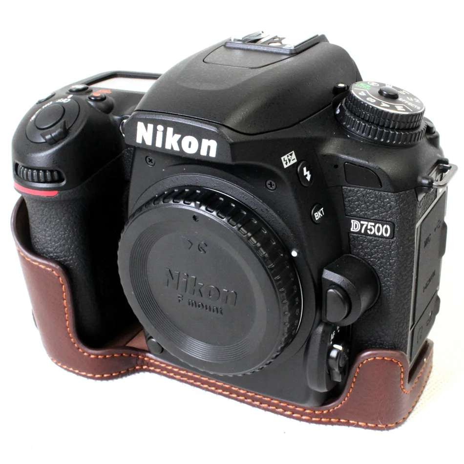 Высококачественный чехол из натуральной кожи с полукорпусом для камеры Nikon d7500