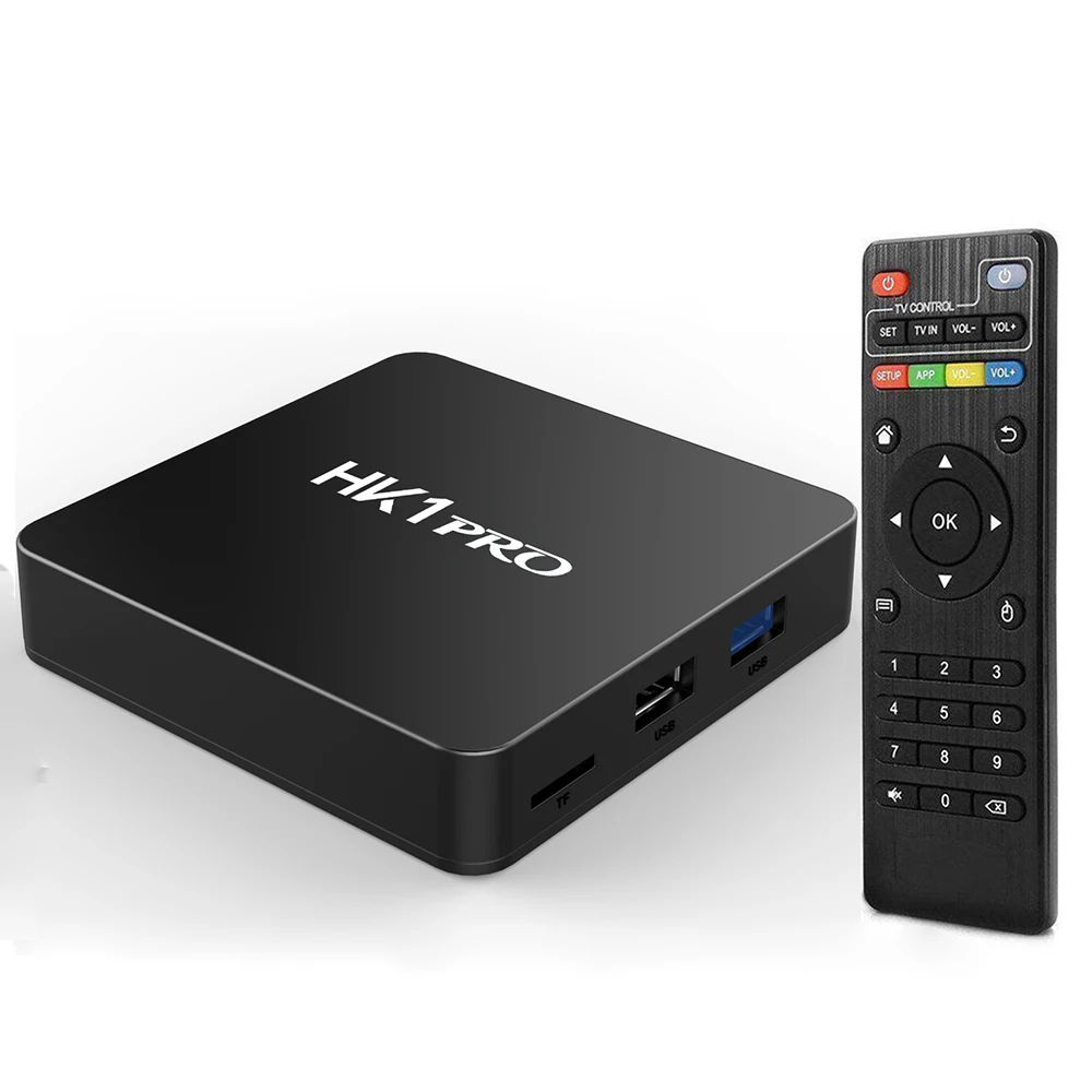 Android 8 1 tv box HK1 PRO 4 ГБ + 32 ГБ/64 Двойной Wi Fi К Декодер каналов кабельного телевидения