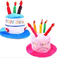 40pcs halloween christmas decoration adult kids birthday caps hat with cake candles festival birthday party costume headwear