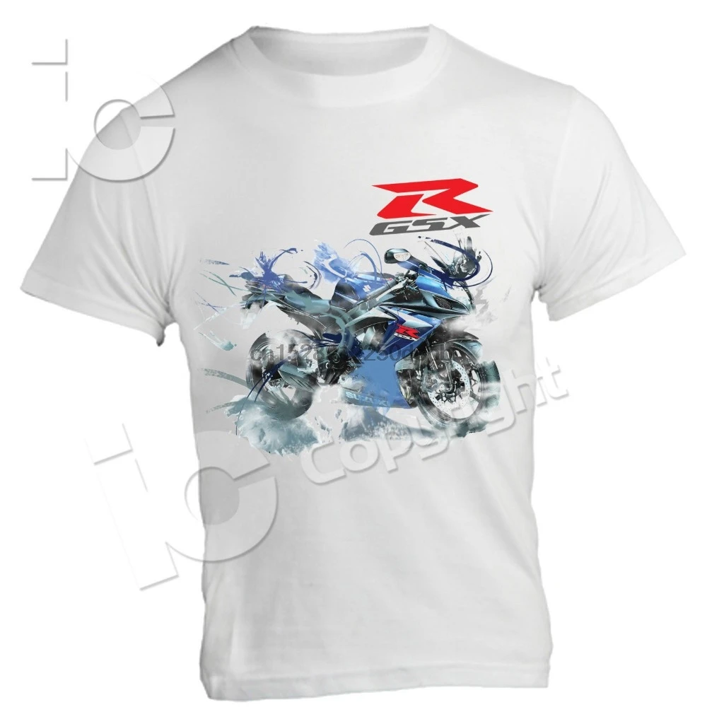 Летняя 2019 100% хлопковая футболка мотоцикл 600 Suz GSX R гоночный трек Moto Gixxer|Мужские