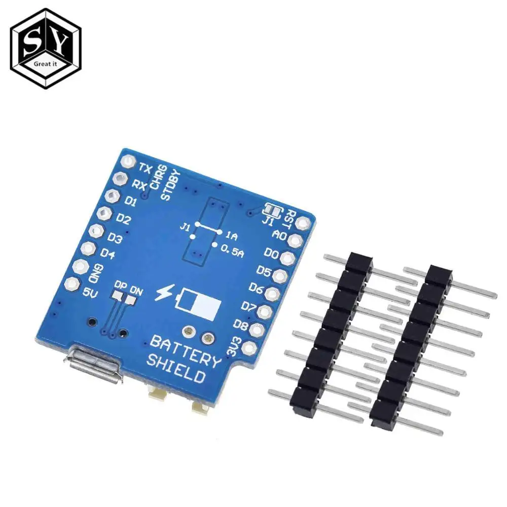 Защита аккумулятора V1.1.0 для WEMOS D1 mini одна литиевая батарея 1 шт.|lithium battery charging|d1 |