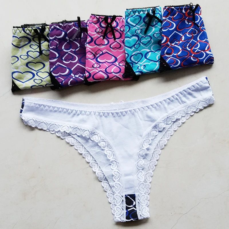 6 упак. Для женщин нижнее белье Модные однотонные Цвет хлопковые трусы для милые