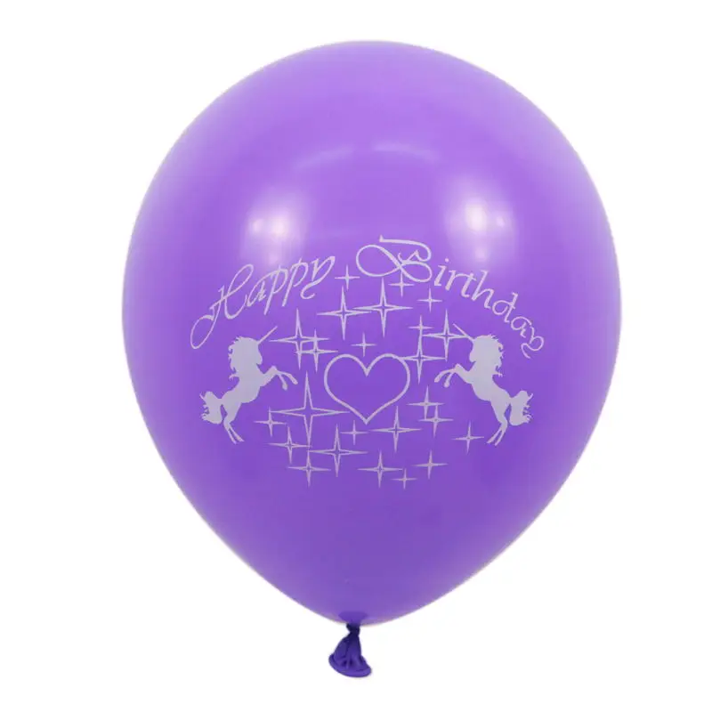 Purple unicorns 10 шт 10-дюймовые латексные шары с рисунком зебры, леопарда, тигра, лодыжки, тема животных, вечерние украшения для дня рождения, свадьбы, принадлежности для детского душа - Цвет: Purple unicorns