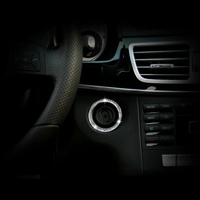 Стразы для украшения системы зажигания автомобиля Mercedes Benz E/C/GLK/CLS/GL|Наклейки