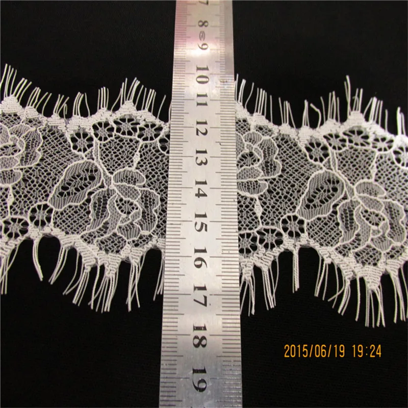 3 м/лот ресниц Lace7cm DIY декоративный Высокое качество мягкий нейлон ресницы отделка кружевом свадебное платье ткань