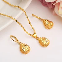 african water drop jewelry set chain women nigerian wedding gold multi layer necklace pendantearring indian jewelry sets
