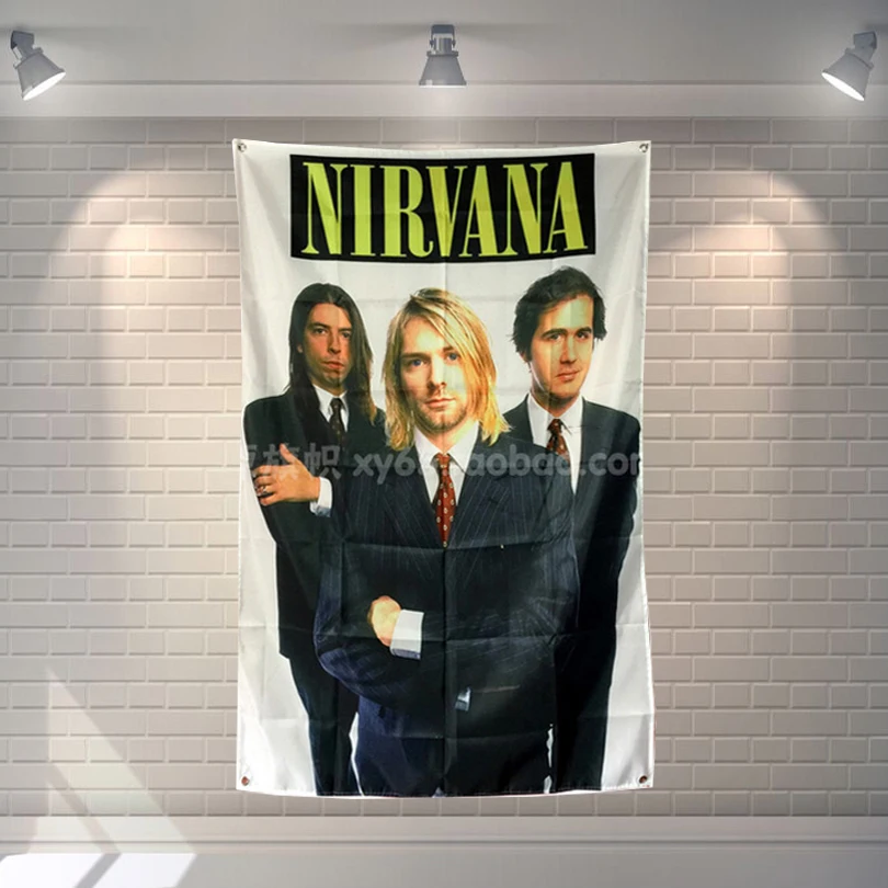 Pop Band Poster Cloth Flags Wall Stickers Hanging paintings Billiards Hall Studio Theme Home Decoration