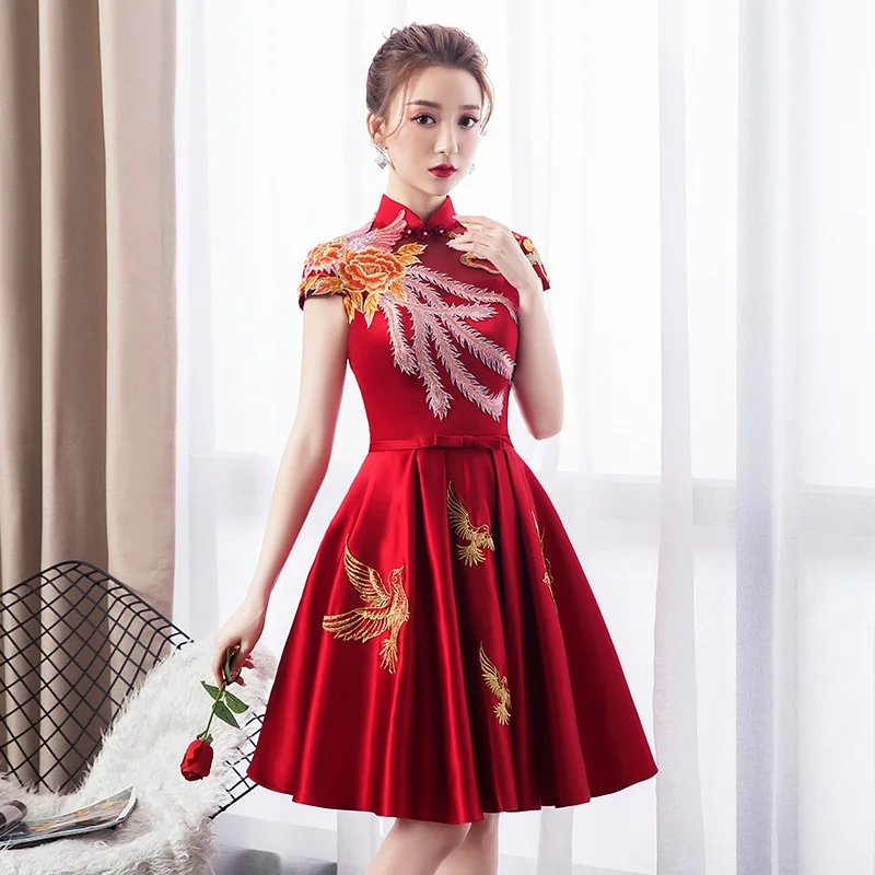 Свадебное платье Cheongsam в китайском стиле пышные платья для выпускного бала Fiesta