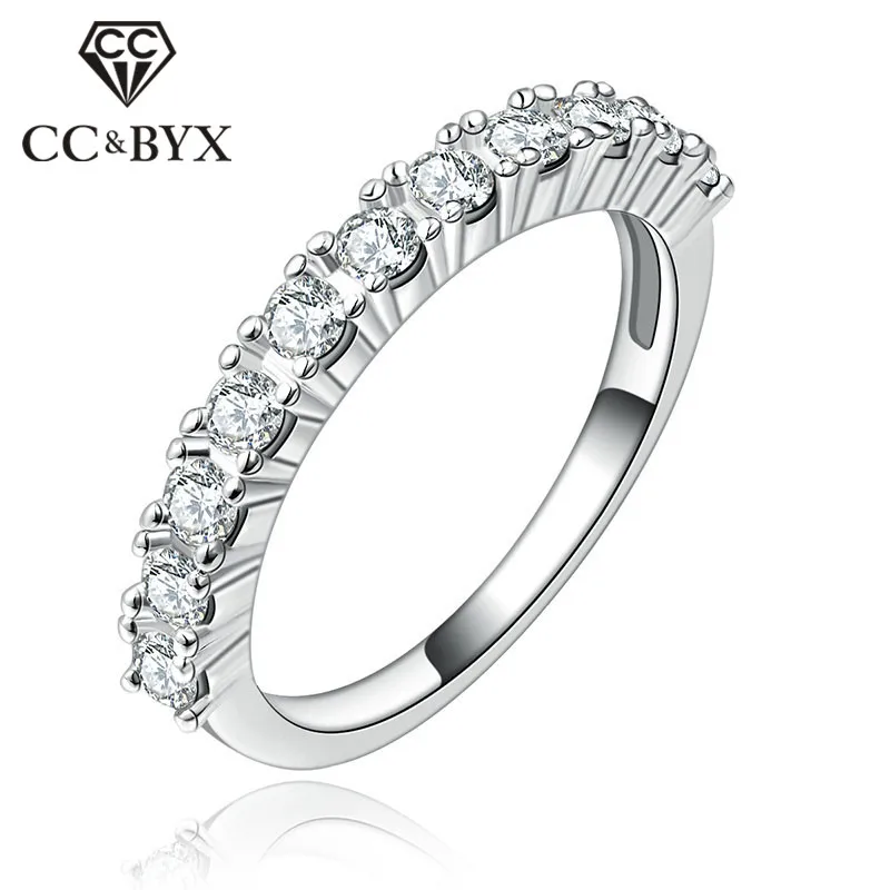 Женское Обручальное кольцо с белым цирконием маленькое свадебное ювелирное