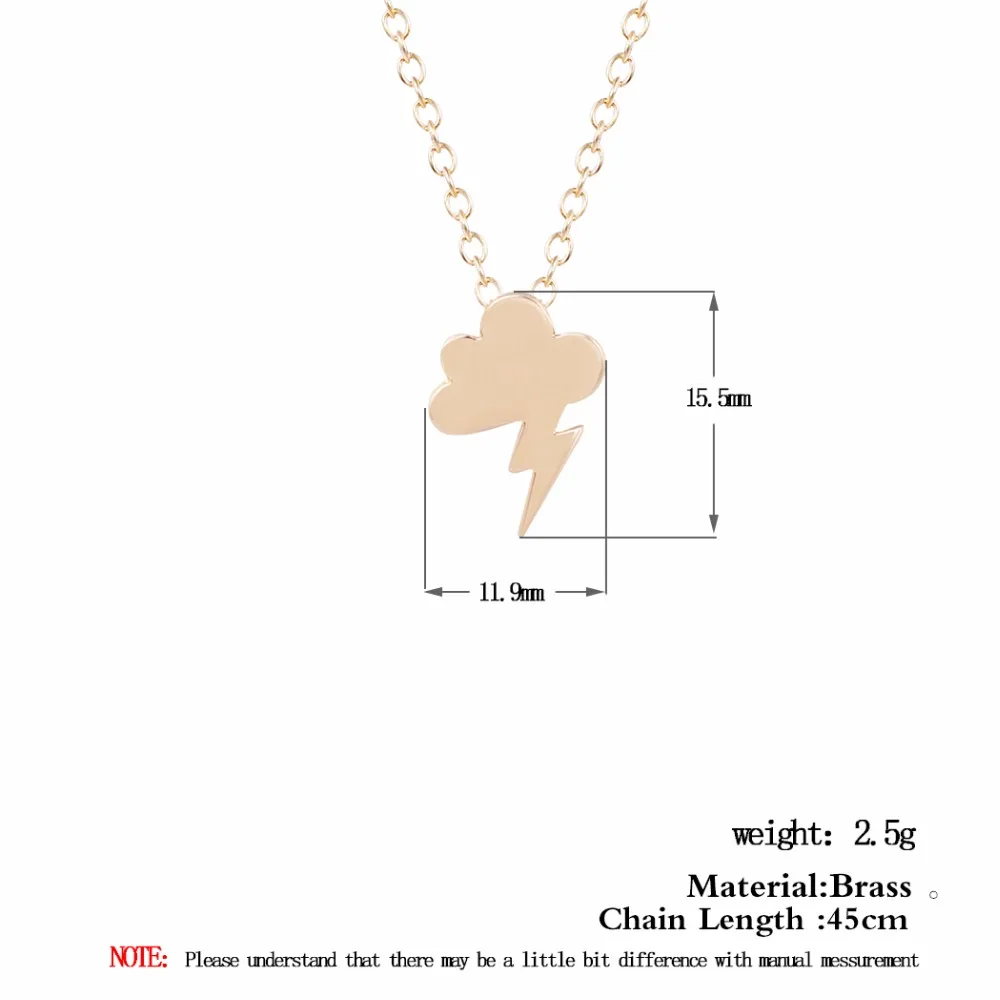 Kinitial панк шторм молния в облаках ожерелье s Подвески Ювелирные изделия