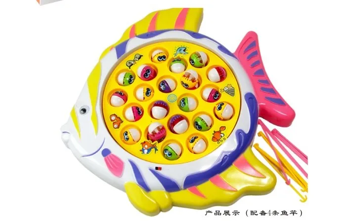 Electric Fishing Game Fish Dish Children's Educational Toys Battery Operated Sounding Unisex Electronic 2021