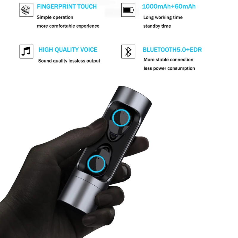T2 TWS Bluetooth 5 0 водонепроницаемые наушники true wireless с зарядным устройством |
