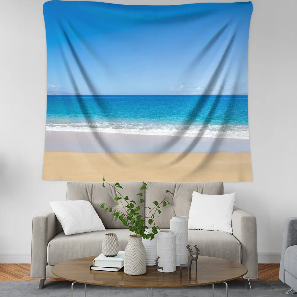 Гобелен настенный живописный Природный скандинавский стиль пляжный гобелен с