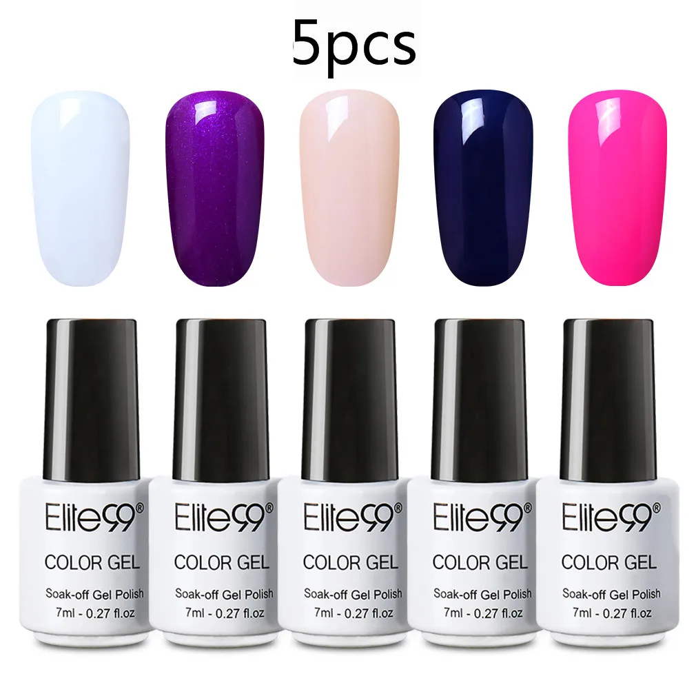 ZH004-5PCS Elite99 5 шт./лот подарочные наборы коробка 7 мл УФ гель горячая Распродажа Цветной Гель-лак для ногтей Vernis Long Lasing дизайн ногтей маникюр Гель Лаки - Цвет: ZH004-5PCS