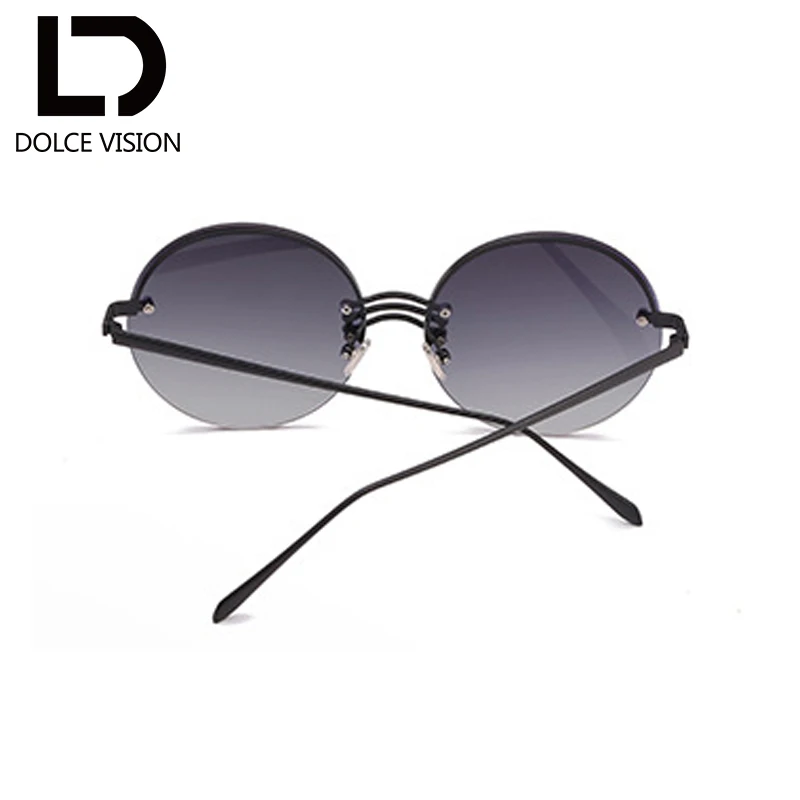 Dolce vision круглые красные солнцезащитные очки дамы Элитный бренд ретро Оттенки Óculos