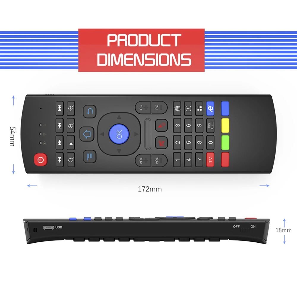 Air Mouse 2 4G USB Беспроводная Летающая мышь Пульт дистанционного управления