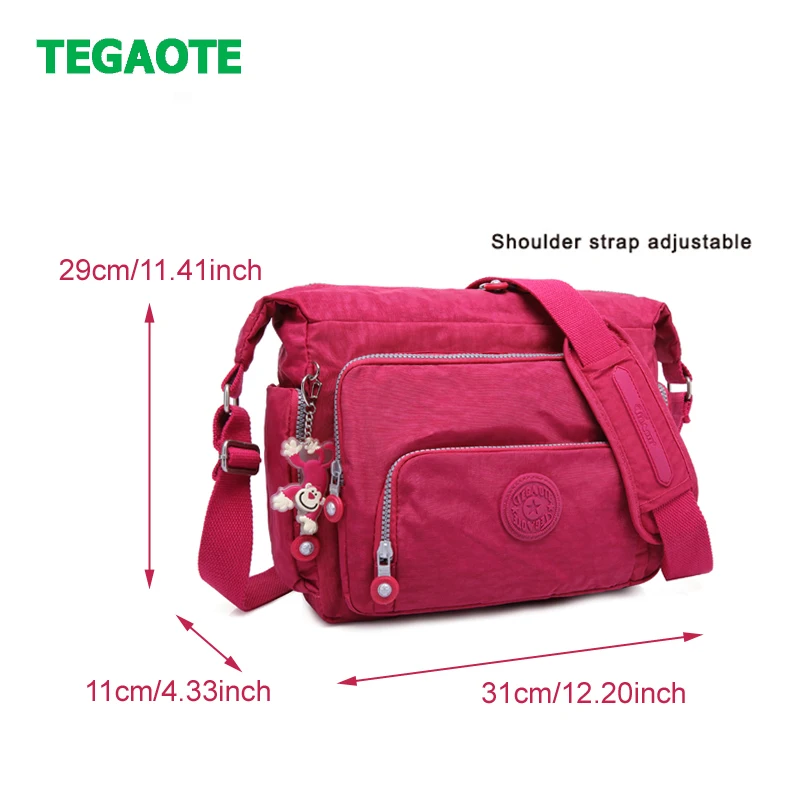 TEGAOTE Luxury Women Messenger Bag Nylon Shoulder Ladies Bolsa Feminina Waterproof Travel Women's Crossbody | Багаж и сумки