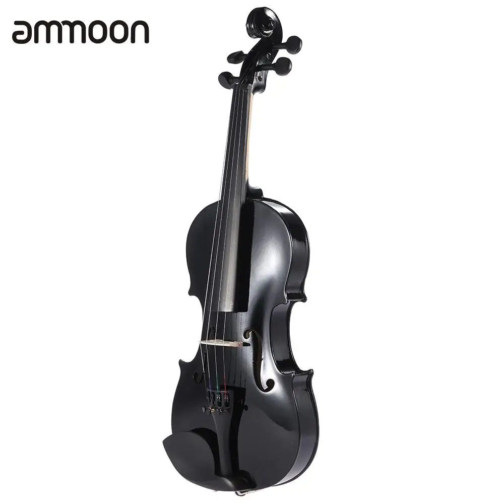 Чехол ammoon 3/4 для студенческой скрипки металлик черный со стальной струной и