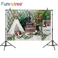 funnytree backdrop photography photo studio jungle woodland animal toy tent leaves decor child background photophone photozone