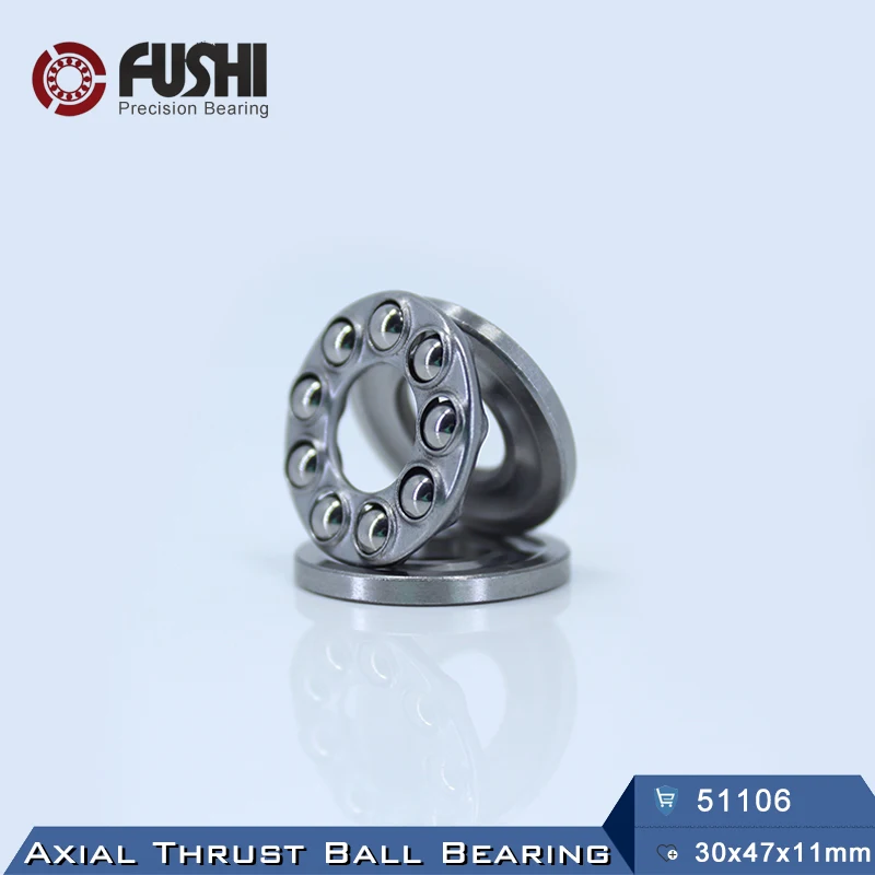 51106 упорный подшипник 30*47*11 мм (2 шт.) ABEC 1 Axial шарикоподшипники 8106|bearing bearing|bearing
