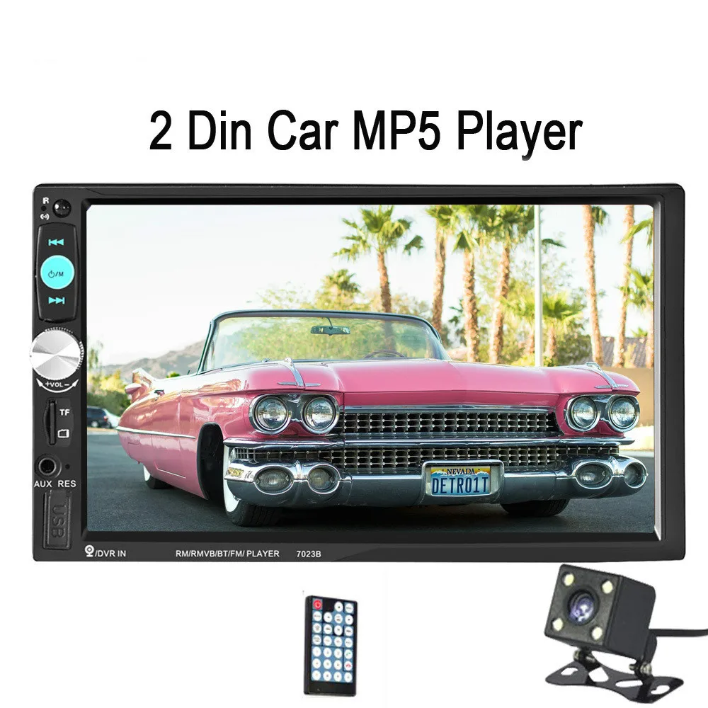 Авторадио Bluetooth Камера заднего вида пульт дистанционного управления 2din 7023B
