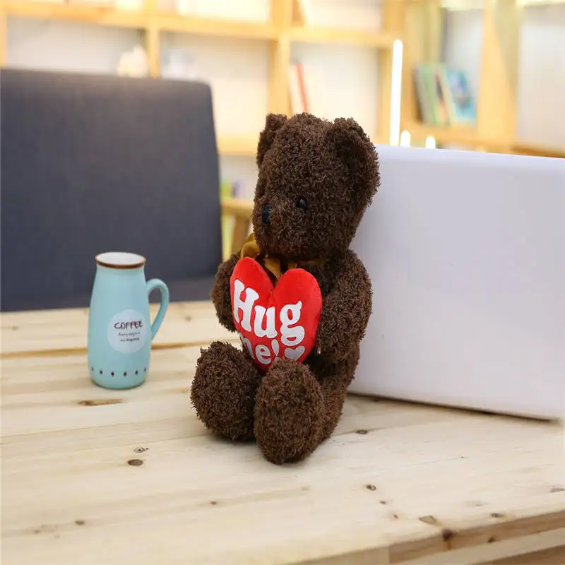 Children Animals Bear Plush Toys 38cm Cute Teddy Christmas with Heart Dolls Letter Romantic Bears Doll | Игрушки и хобби