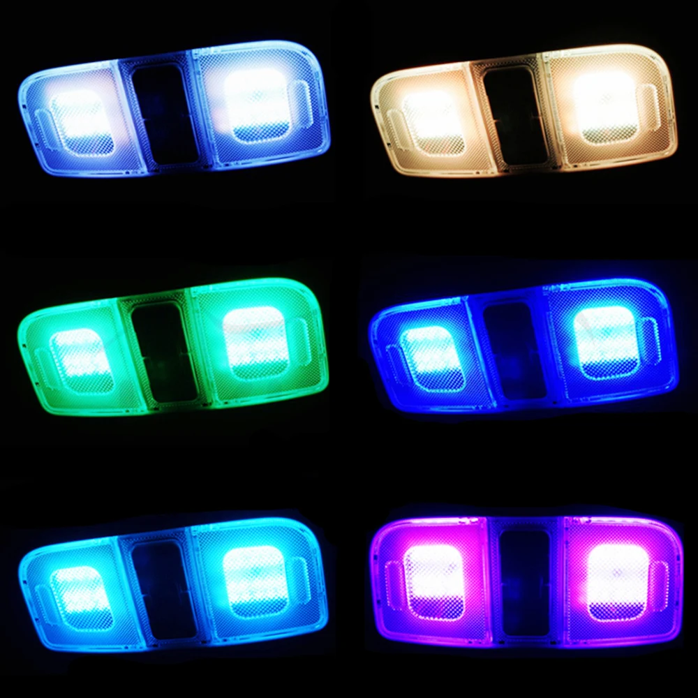 T10 RGB 5050 12SMD Автомобильный светодиодный пульт дистанционного управления Rgb Светодиодная панель для автомобиля интерьер Авто светильник s чтение купол фестон BA9S адаптер DC 12v светильник