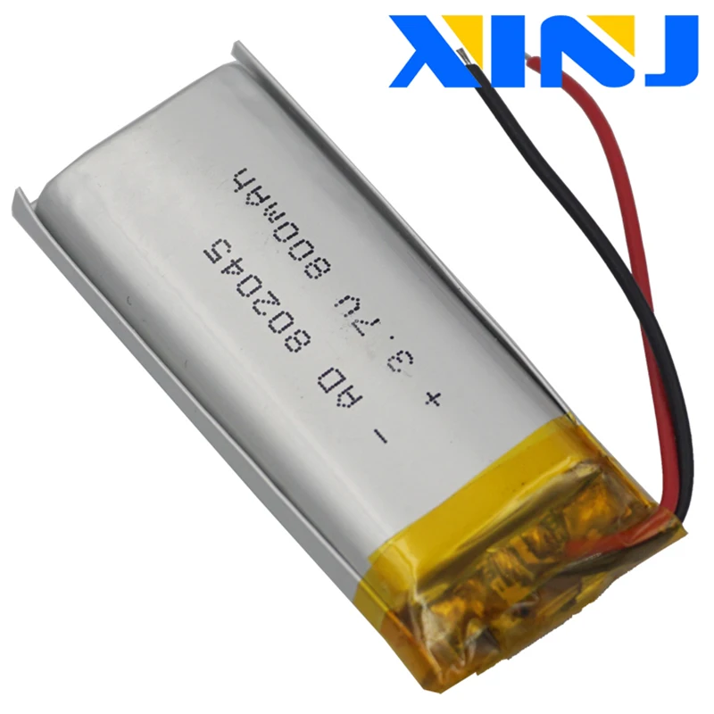 XINJ 3 7 V 800mAh полимерный литиевый аккумулятор 802045 для камеры DVC DVR GPS музыкальный