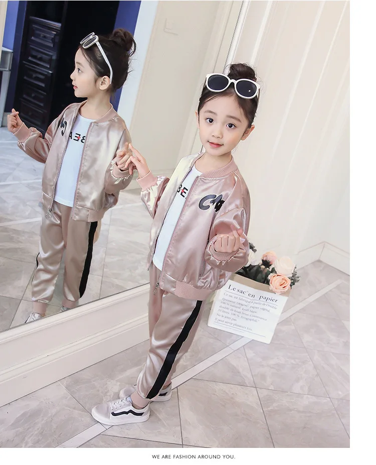 new autumn cotton kids clothes girls clothing baby outfits Long Sleeve+ Pants 2PCS Suits sport clothing set trainsuit kids